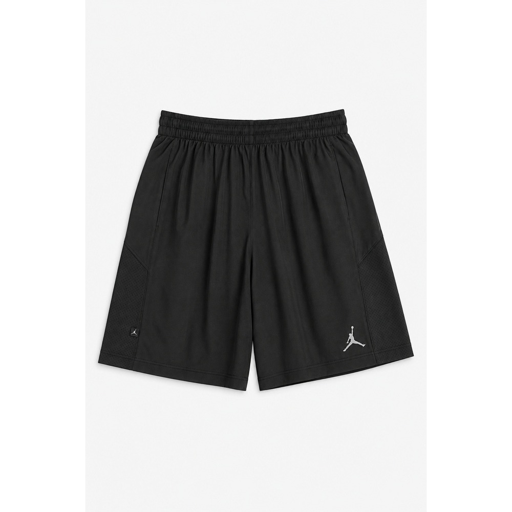 Jordan Dri-FIT Basketball Shorts Black Mesh Panels Red Drawstring XL